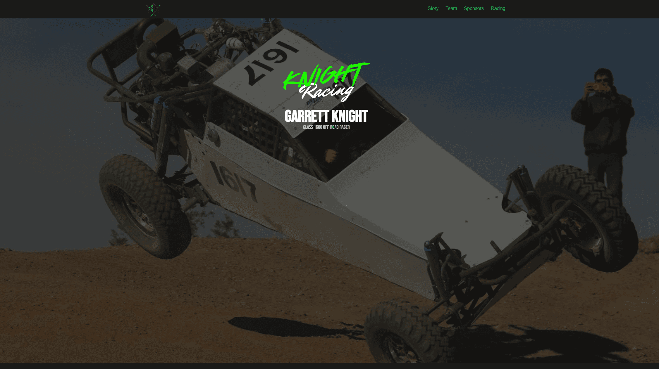 Knight Racing website homepage